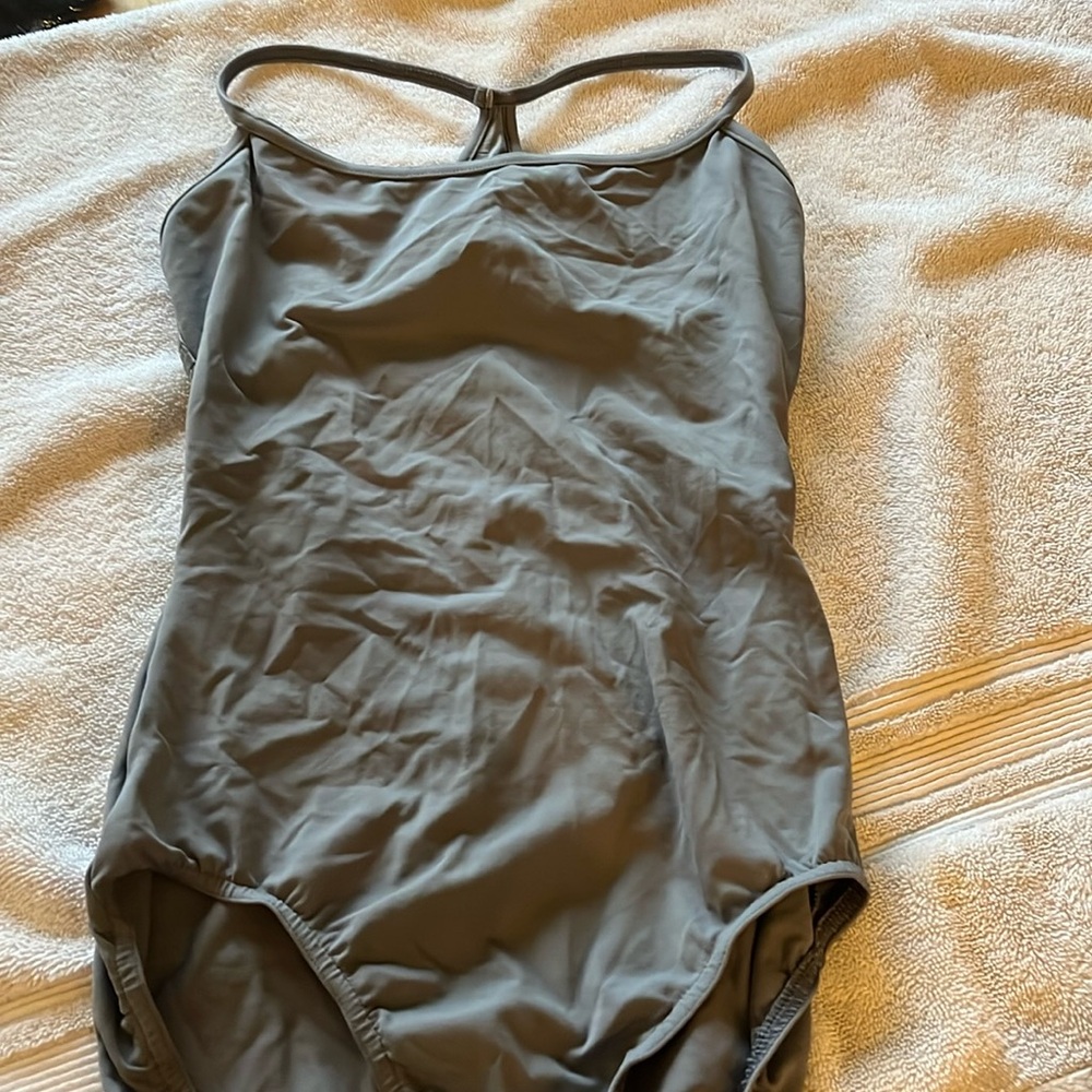 EUC Bloch gray/silver adult leotard ML